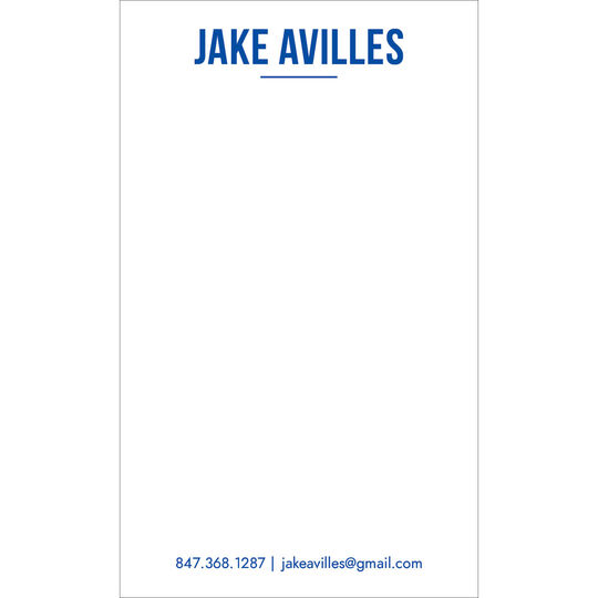 Tall Underlined Jotter Cards