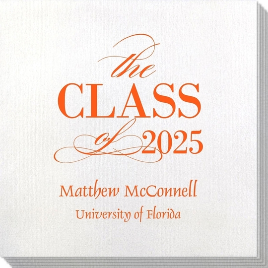 Classic Class of Graduation Bamboo Luxe Napkins