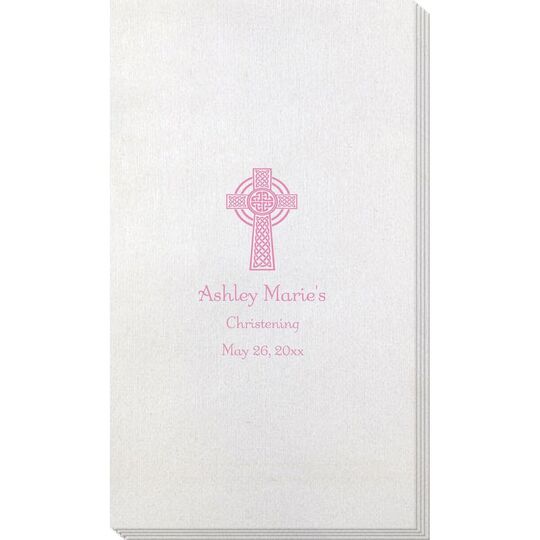 Traditional Celtic Cross Bamboo Luxe Guest Towels