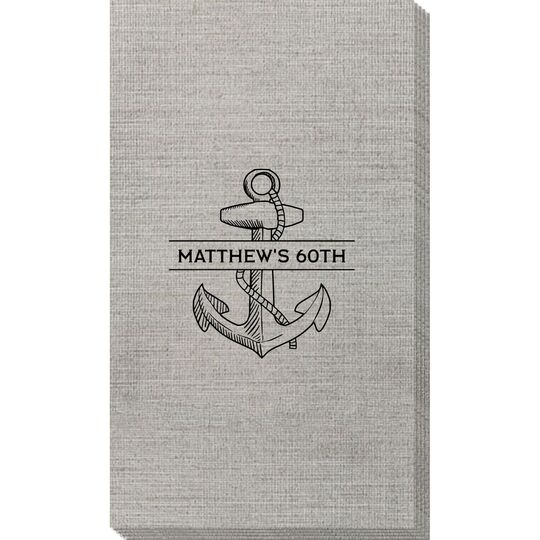 Anchor Name Bamboo Luxe Guest Towels