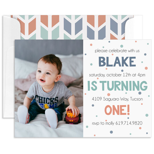 Polka Dot Birthday Invitations