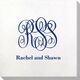 Large Script Monogram with Text Bamboo Luxe Napkins Image 1 of 3
