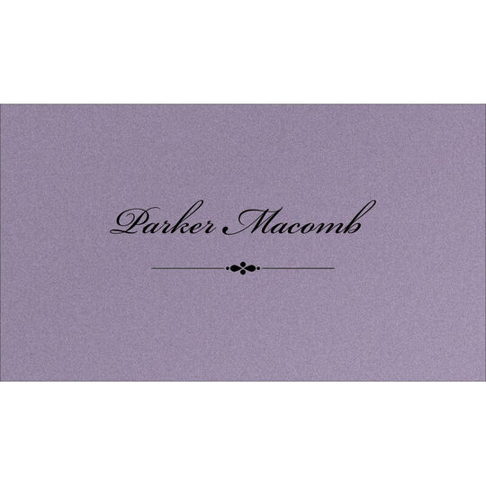 Elegant Script Double Sided Shimmer Contact Cards