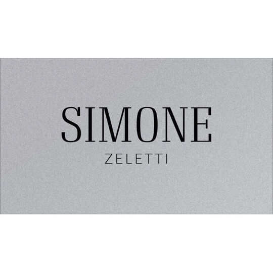 Modern Name Double Sided Shimmer Contact Cards