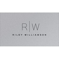 Duo Initials Double Sided Shimmer Contact Cards