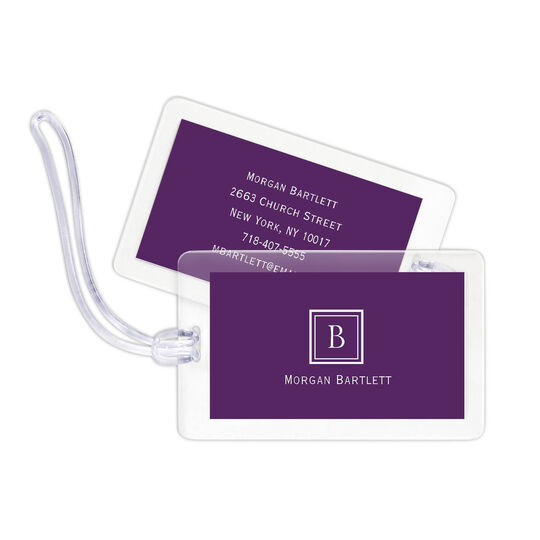 Initial Square Luggage Tags