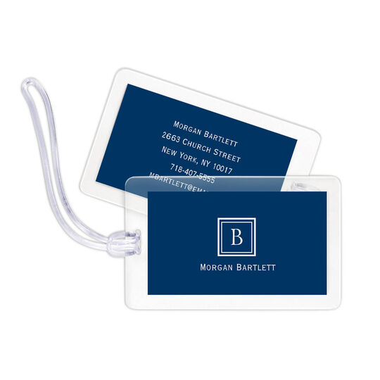 Initial Square Luggage Tags