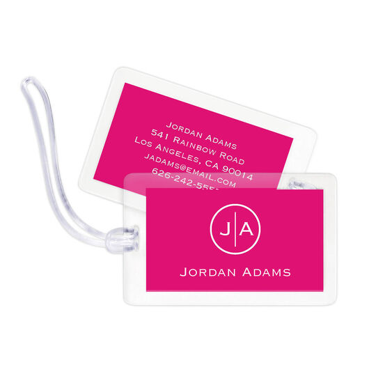 Circle Initials Luggage Tags