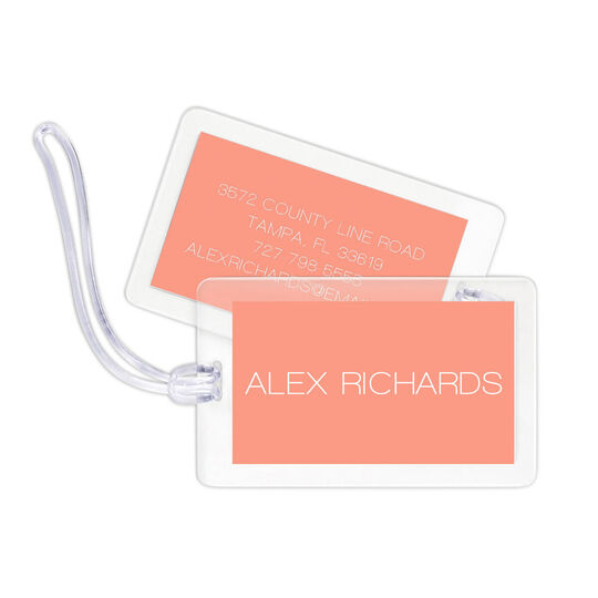 Modern Large Name Luggage Tags