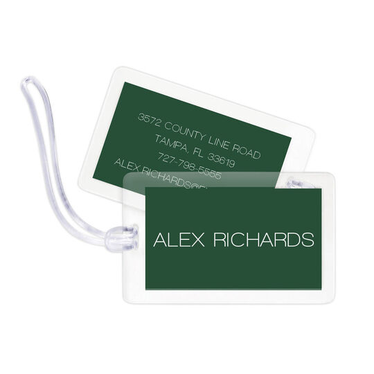 Personalized Name Luggage Tags w Strap | 11 Colors - 15 Designs | Engraved  Leather Traveler Gifts for Women, Men, Kids. Custom Monogrammed Luggage