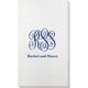 Large Script Monogram with Text Bamboo Luxe Guest Towels Image 1 of 3