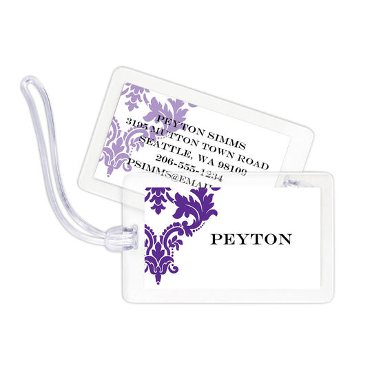 Damask Luggage Tags