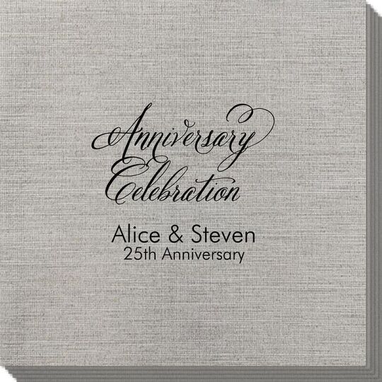 Elegant Anniversary Bamboo Luxe Napkins