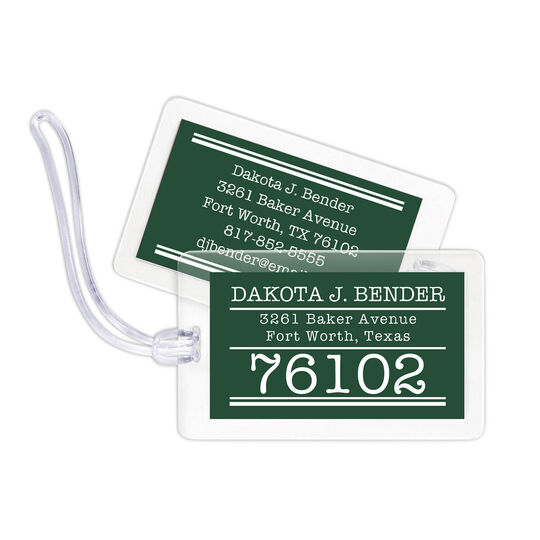 Big Zip Luggage Tags