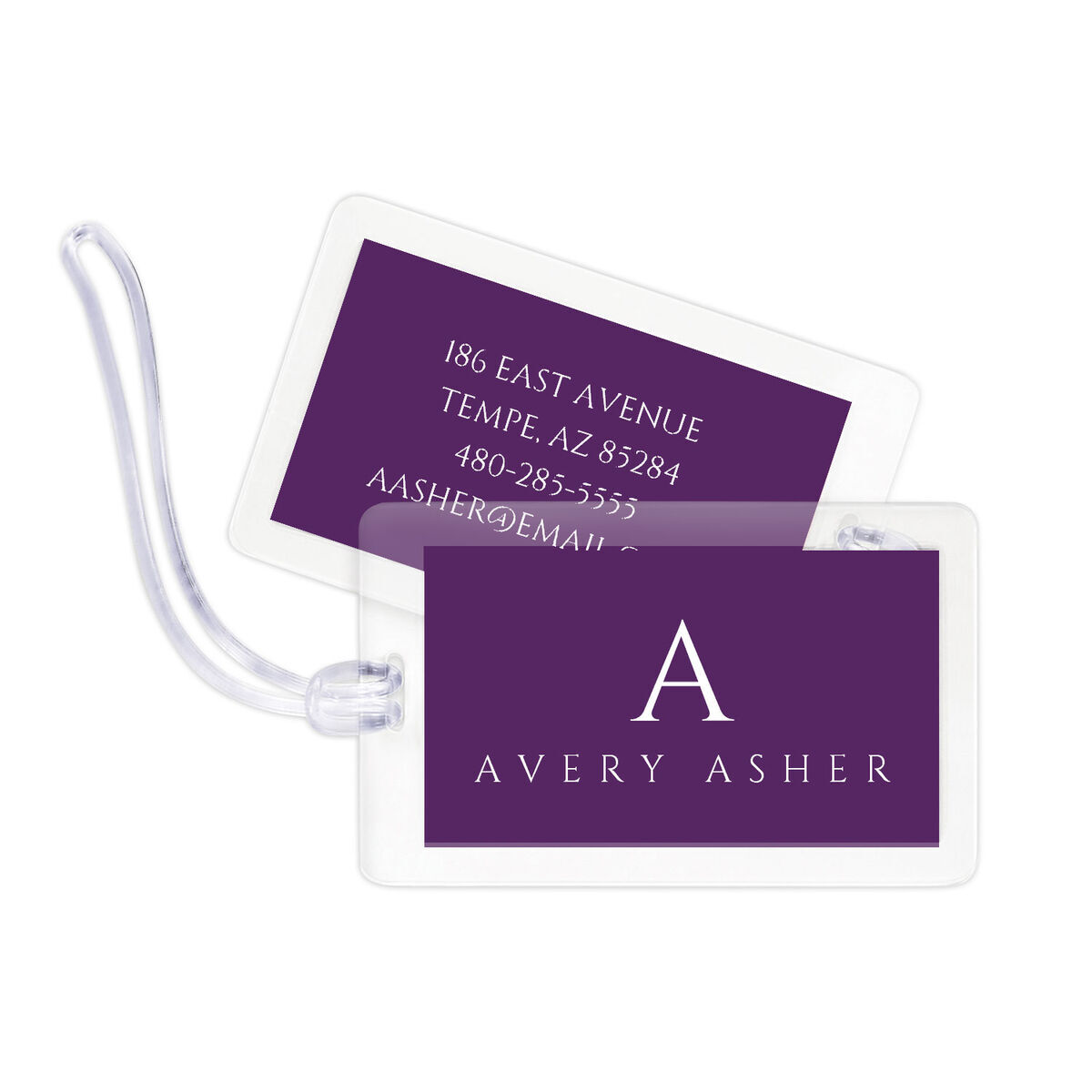 Initial luggage tags online