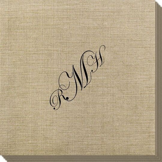 Elegant Script Monogram Bamboo Luxe Napkins