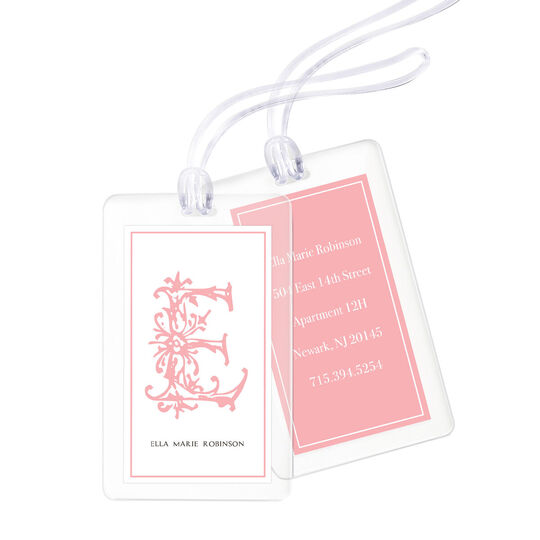 Vine Initial Luggage Tags