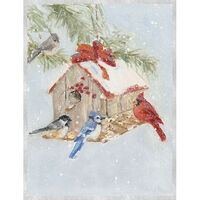 Snowy Birdfeeder Holiday Cards