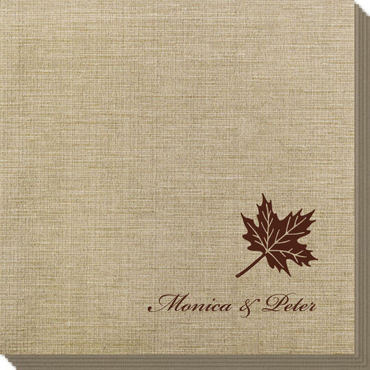 Little Autumn Leaf Bamboo Luxe Napkins