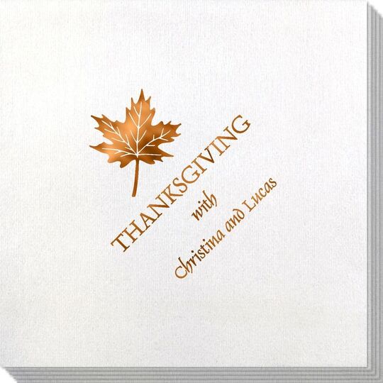 Little Autumn Leaf Bamboo Luxe Napkins