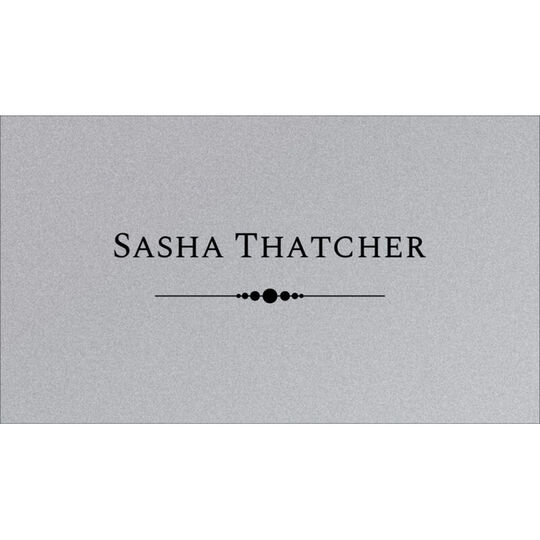 Ornamental Motif Double Sided Shimmer Contact Cards