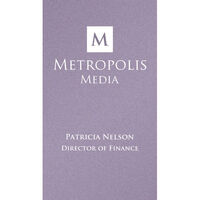 Square Initial Double Sided Shimmer Business Cards