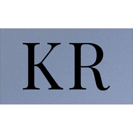 Large Serif Initials Double Sided Shimmer Contact Cards