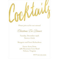 Gold Foil Cocktails Invitations