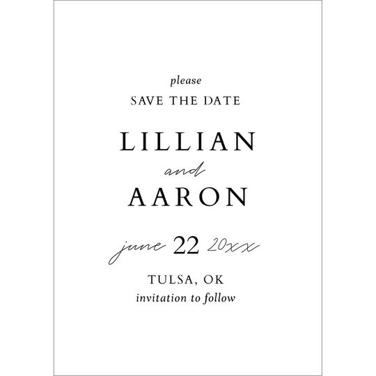 Classic Save the Date Cards