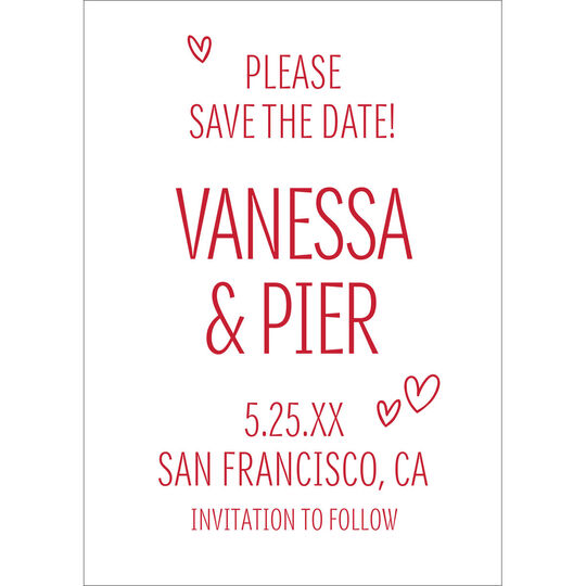 Sweethearts Save the Date Cards