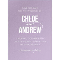 Modern Couple Shimmer Save the Date Cards