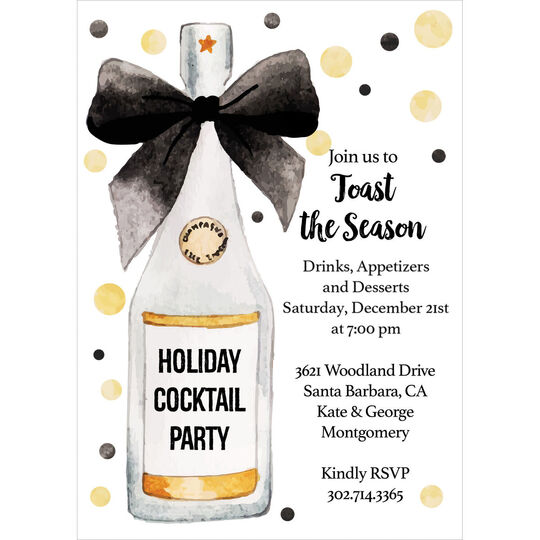 Champagne Bottle Invitations