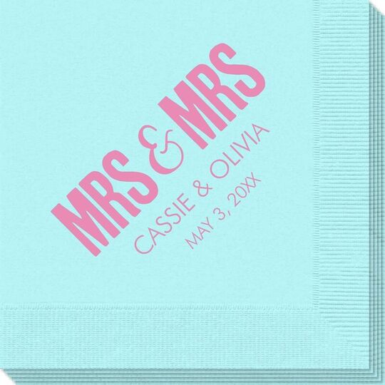 Bold Mrs & Mrs Napkins