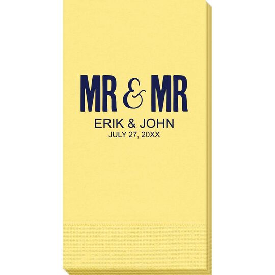 Bold Mr & Mr Guest Towels