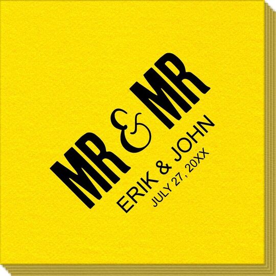 Bold Mr & Mr Linen Like Napkins