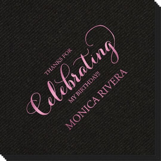 Thanks For Celebrating Any Event Linen Like Napkins