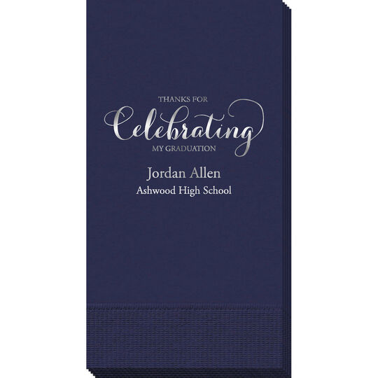 Thanks For Celebrating Any Event Guest Towels