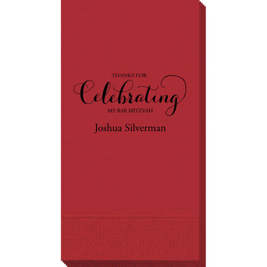 Thanks For Celebrating Any Event Guest Towels