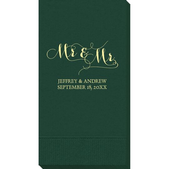 Scroll Mr & Mr Guest Towels