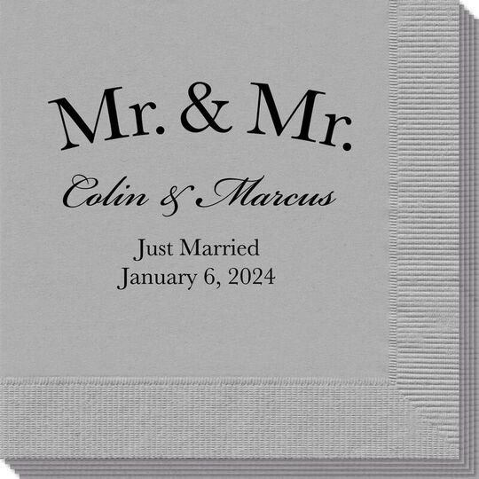 Mr  & Mr Arched Napkins