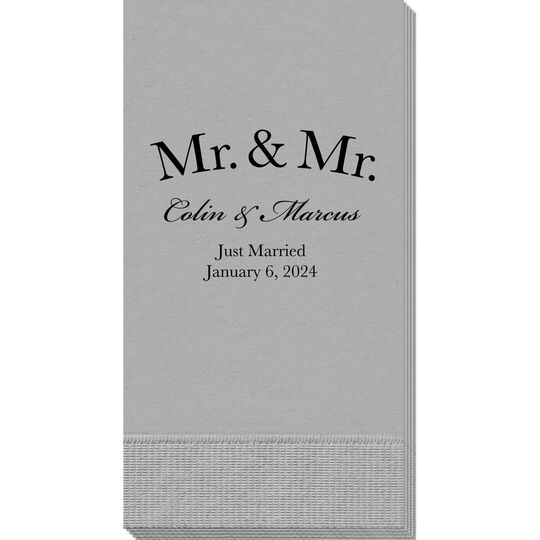 Mr & Mr Arched Guest Towels