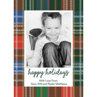 Winter Plaid Holiday Photo Cards