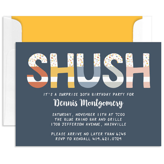 Shush Surprise Invitations