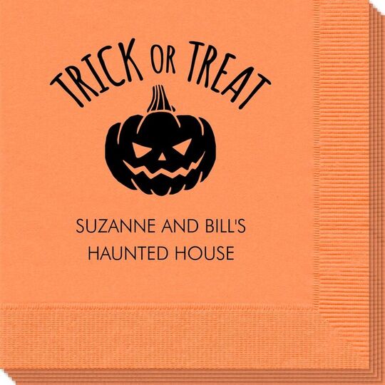 Trick or Treat Pumpkin Napkins