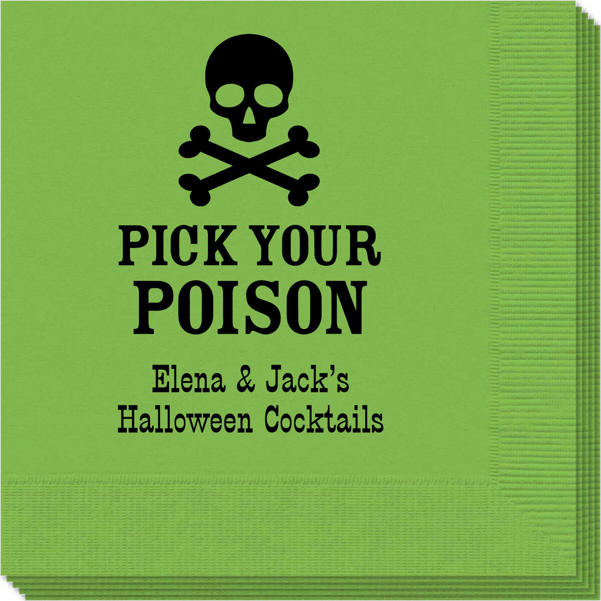 Personalized Pick Your Poison Napkins