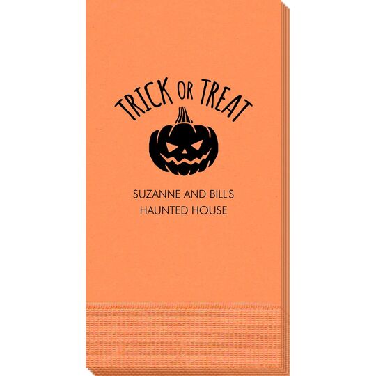 Trick or Treat Pumpkin Guest Towels