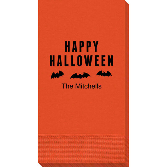 Happy Halloween Bats Guest Towels