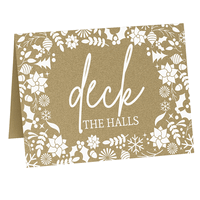 Deck The Halls Folded Shimmer Holiday Cards