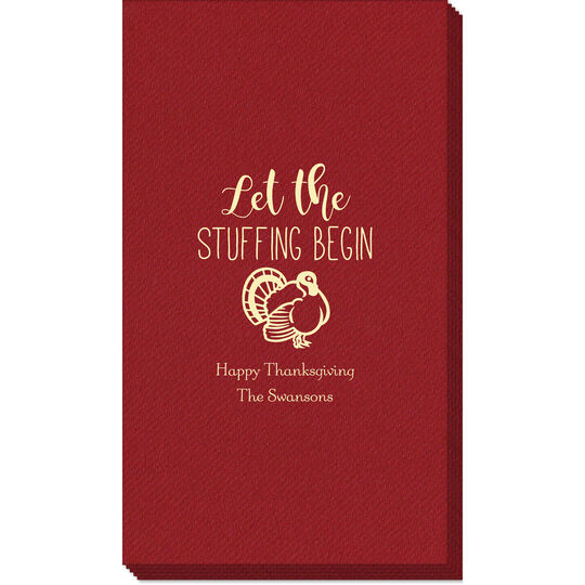 Let The Stuffing Begin Linen Like Guest Towels