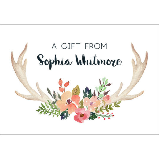 Decorated Antlers Gift Stickers
